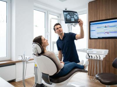 Zahnarzt mit Patientin